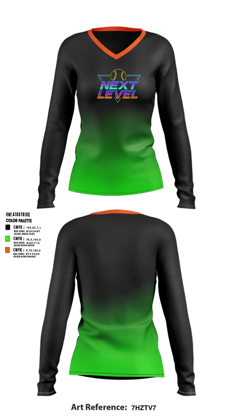 Womens Long Sleeve Vneck Shirt, NEXT LEVEL, Softball, Teamtime, Team time, sublimation, custom sports apparel, team uniforms, spirit wear, spiritwear, sports uniforms, custom shirts, team store, custom team store, fundraiser sports, apparel fundraiser