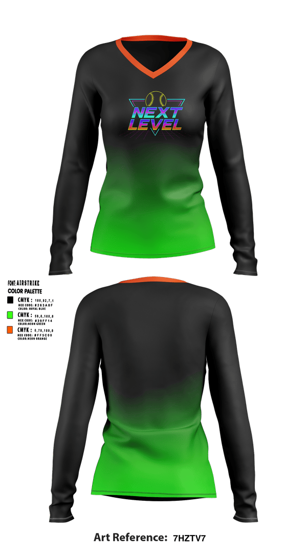 Womens Long Sleeve Vneck Shirt, NEXT LEVEL, Softball, Teamtime, Team time, sublimation, custom sports apparel, team uniforms, spirit wear, spiritwear, sports uniforms, custom shirts, team store, custom team store, fundraiser sports, apparel fundraiser