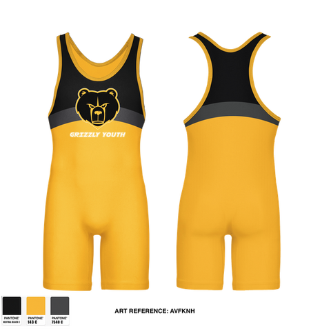 Wrestling Singlet, Grizzly Youth Wrestling Club, Wrestling, Teamtime, Team time, sublimation, custom sports apparel, team uniforms, spirit wear, spiritwear, sports uniforms, custom shirts, team store, custom team store, fundraiser sports, apparel fundraiser