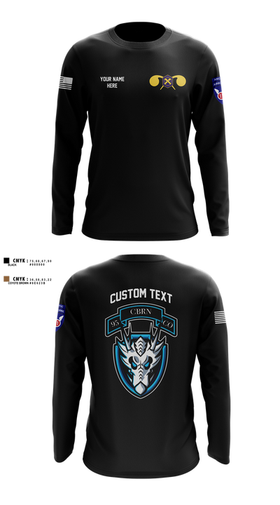 1st Platoon, 95th CBRN 66149028 Long Sleeve Performance Shirt 2