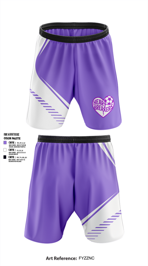 Athletic Shorts With Pockets, Heartbreakers, Men's Soccer, Teamtime, Team time, sublimation, custom sports apparel, team uniforms, spirit wear, spiritwear, sports uniforms, custom shirts, team store, custom team store, fundraiser sports, apparel fundraiser