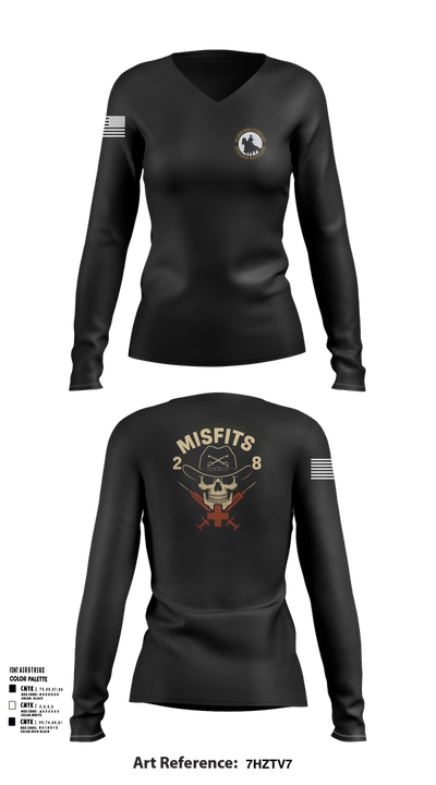 2-8 Cav, HHC, Medic Platoon 50281984 Women's Long Sleeve V-neck Shirt - 101