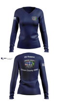 Greene County EMS 5907583 Women's Long Sleeve V-neck Shirt - 100