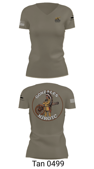 Womens Short Sleeve Vneck Shirt, NJROTC Apache Company, , Teamtime, Team time, sublimation, custom sports apparel, team uniforms, spirit wear, spiritwear, sports uniforms, custom shirts, team store, custom team store, fundraiser sports, apparel fundraiser
