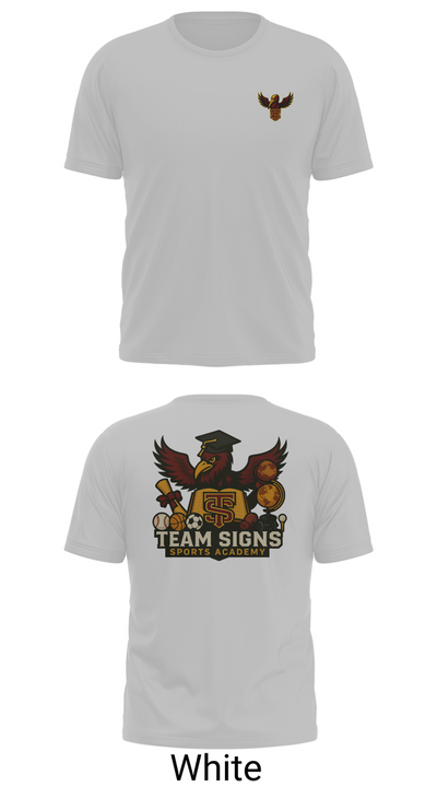 Team Signs Sports Academy 72258111 Old School Cotton Feel Shirt - 10