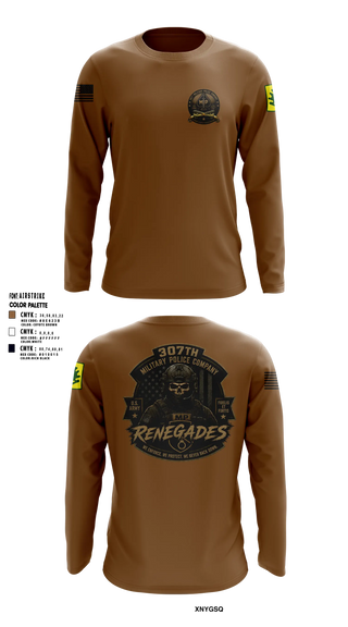 Long Sleeve Performance Shirt, 307TH Military Police Company, Army, Teamtime, Team time, sublimation, custom sports apparel, team uniforms, spirit wear, spiritwear, sports uniforms, custom shirts, team store, custom team store, fundraiser sports, apparel fundraiser