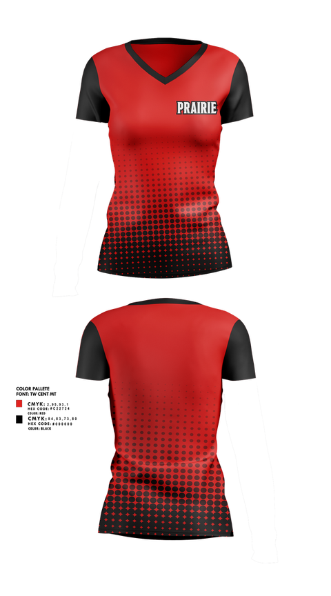 Womens Short Sleeve Vneck Shirt, Clinton Prairie High School Dance, Spirit Store, Teamtime, Team time, sublimation, custom sports apparel, team uniforms, spirit wear, spiritwear, sports uniforms, custom shirts, team store, custom team store, fundraiser sports, apparel fundraiser