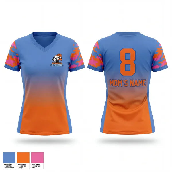 Womens Short Sleeve Vneck Shirt, 2Smooth Baseball, Baseball, Teamtime, Team time, sublimation, custom sports apparel, team uniforms, spirit wear, spiritwear, sports uniforms, custom shirts, team store, custom team store, fundraiser sports, apparel fundraiser