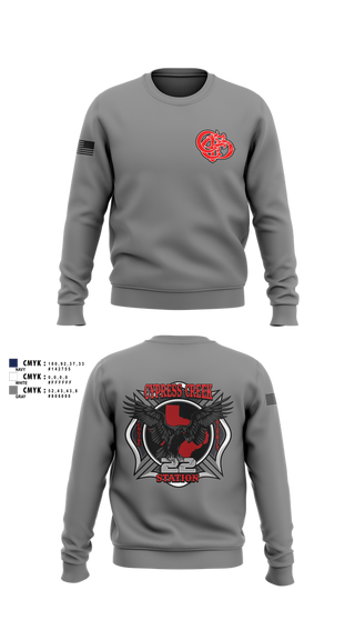 Crew Neck Sweatshirt, Cy creek fire 22, , Teamtime, Team time, sublimation, custom sports apparel, team uniforms, spirit wear, spiritwear, sports uniforms, custom shirts, team store, custom team store, fundraiser sports, apparel fundraiser