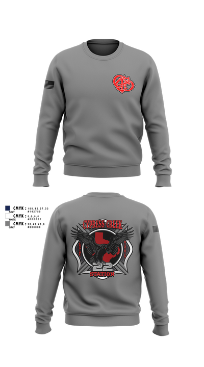Cy creek fire 22 83530628 Crew Neck Sweatshirt - 2