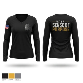 Womens Long Sleeve Vneck Shirt, CTAC 148, Police, Teamtime, Team time, sublimation, custom sports apparel, team uniforms, spirit wear, spiritwear, sports uniforms, custom shirts, team store, custom team store, fundraiser sports, apparel fundraiser