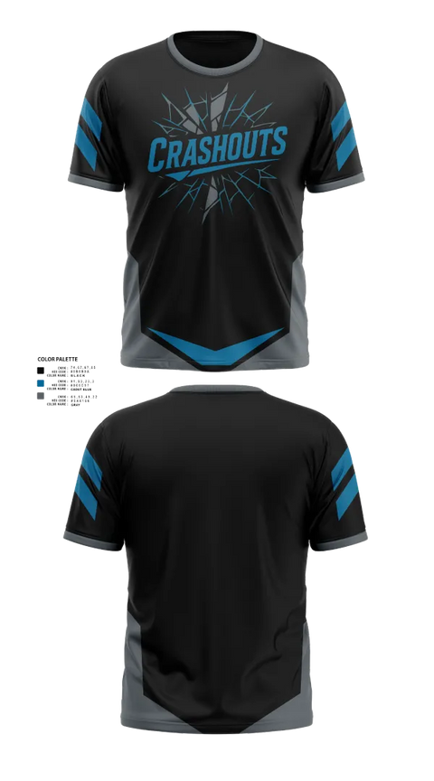 Short Sleeve Performance Shirt, CRASHOUTS, Baseball, Teamtime, Team time, sublimation, custom sports apparel, team uniforms, spirit wear, spiritwear, sports uniforms, custom shirts, team store, custom team store, fundraiser sports, apparel fundraiser