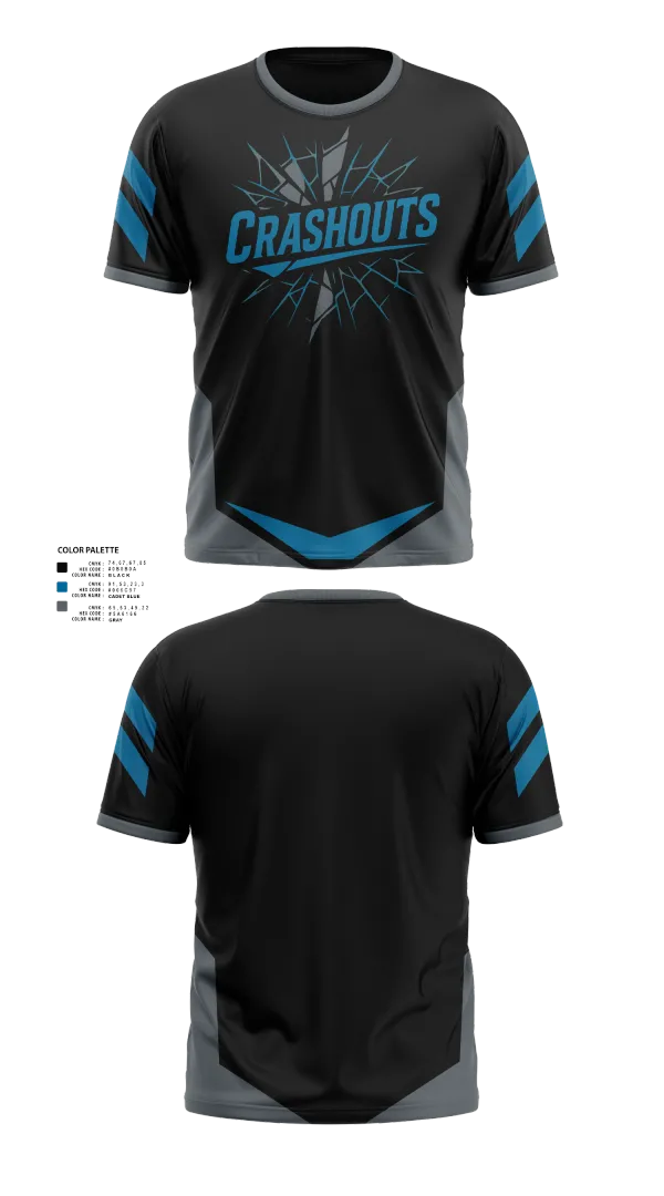 Short Sleeve Performance Shirt, CRASHOUTS, Baseball, Teamtime, Team time, sublimation, custom sports apparel, team uniforms, spirit wear, spiritwear, sports uniforms, custom shirts, team store, custom team store, fundraiser sports, apparel fundraiser