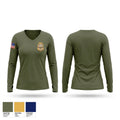 U.S. PROBATION Women's Long Sleeve V-neck Shirt - 1