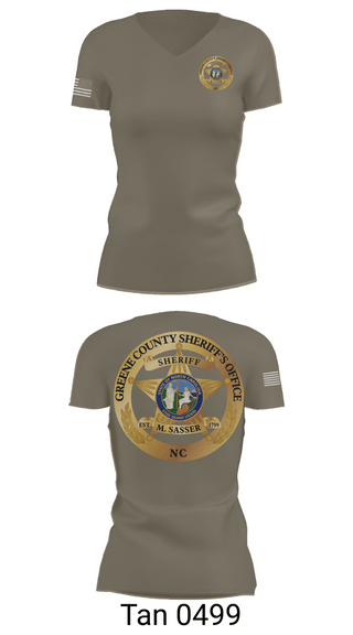 Womens Short Sleeve Vneck Shirt, Greene county detention center, Police, Teamtime, Team time, sublimation, custom sports apparel, team uniforms, spirit wear, spiritwear, sports uniforms, custom shirts, team store, custom team store, fundraiser sports, apparel fundraiser