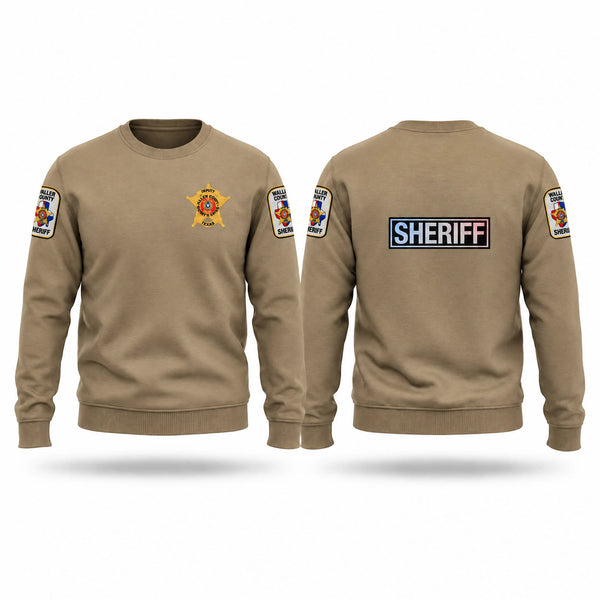 Crew Neck Sweatshirt, WALLER COUNTY SHERIFF, Police, Teamtime, Team time, sublimation, custom sports apparel, team uniforms, spirit wear, spiritwear, sports uniforms, custom shirts, team store, custom team store, fundraiser sports, apparel fundraiser