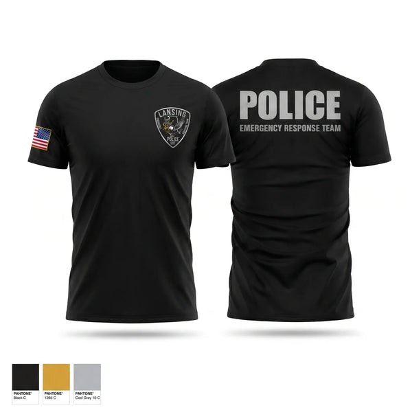Short Sleeve Performance Shirt, Lansing Emergency Response Team, Police, Teamtime, Team time, sublimation, custom sports apparel, team uniforms, spirit wear, spiritwear, sports uniforms, custom shirts, team store, custom team store, fundraiser sports, apparel fundraiser