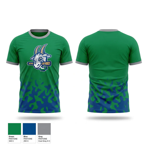 Short Sleeve Performance Shirt, Yard Goats, Baseball, Teamtime, Team time, sublimation, custom sports apparel, team uniforms, spirit wear, spiritwear, sports uniforms, custom shirts, team store, custom team store, fundraiser sports, apparel fundraiser