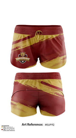 Womens Shorts, Carvers Bay Cheer, Cheer, Teamtime, Team time, sublimation, custom sports apparel, team uniforms, spirit wear, spiritwear, sports uniforms, custom shirts, team store, custom team store, fundraiser sports, apparel fundraiser