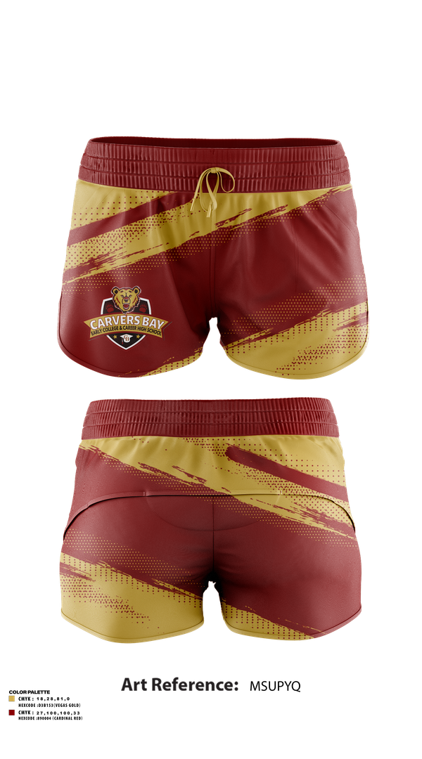 Womens Shorts, Carvers Bay Cheer, Cheer, Teamtime, Team time, sublimation, custom sports apparel, team uniforms, spirit wear, spiritwear, sports uniforms, custom shirts, team store, custom team store, fundraiser sports, apparel fundraiser