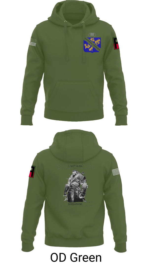 Hoodie, 1-306th IN BN, , Teamtime, Team time, sublimation, custom sports apparel, team uniforms, spirit wear, spiritwear, sports uniforms, custom shirts, team store, custom team store, fundraiser sports, apparel fundraiser