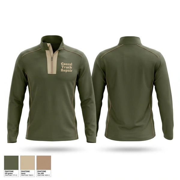 Quarter Zip Jacket, Cassal Truck Repair, , Teamtime, Team time, sublimation, custom sports apparel, team uniforms, spirit wear, spiritwear, sports uniforms, custom shirts, team store, custom team store, fundraiser sports, apparel fundraiser