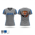 Grays (like the old Negro League team) 77949466 Women's Short Sleeve V-neck Shirt - 1