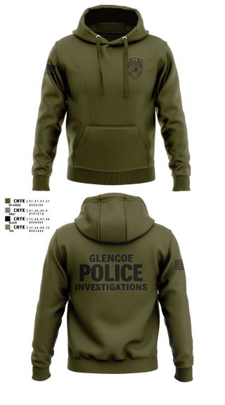 Hoodie, Glencoe Investigations, Police, Teamtime, Team time, sublimation, custom sports apparel, team uniforms, spirit wear, spiritwear, sports uniforms, custom shirts, team store, custom team store, fundraiser sports, apparel fundraiser