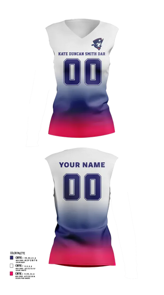 Sleeveless Performance Shirt, Kate Duncan Smith DAR School Volleyball, Women's Volleyball, Teamtime, Team time, sublimation, custom sports apparel, team uniforms, spirit wear, spiritwear, sports uniforms, custom shirts, team store, custom team store, fundraiser sports, apparel fundraiser