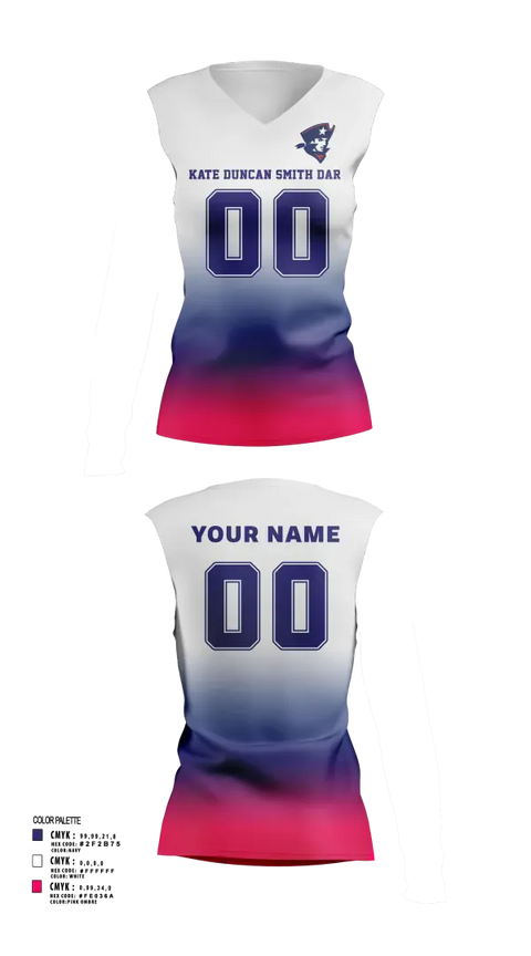 Sleeveless Performance Shirt, Kate Duncan Smith DAR School Volleyball, Women's Volleyball, Teamtime, Team time, sublimation, custom sports apparel, team uniforms, spirit wear, spiritwear, sports uniforms, custom shirts, team store, custom team store, fundraiser sports, apparel fundraiser