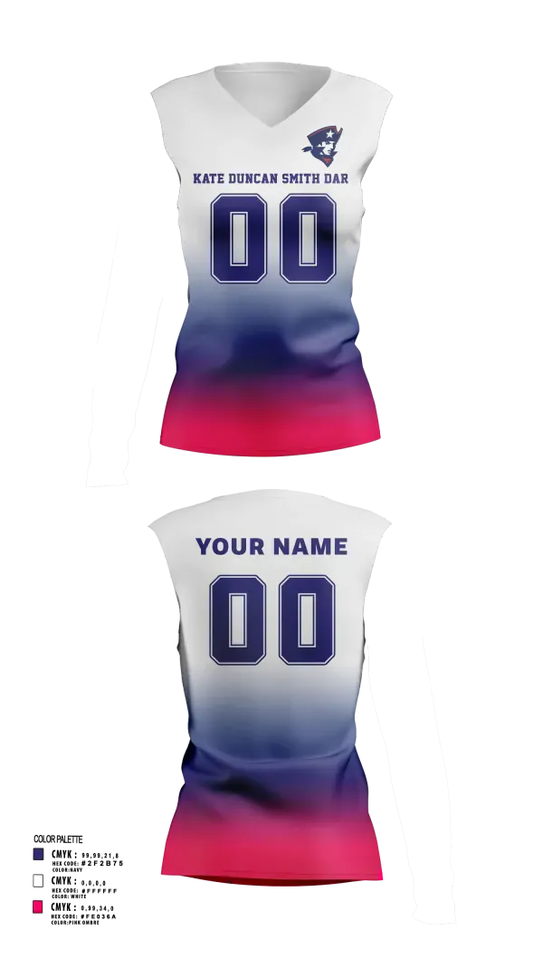 Sleeveless Performance Shirt, Kate Duncan Smith DAR School Volleyball, Women's Volleyball, Teamtime, Team time, sublimation, custom sports apparel, team uniforms, spirit wear, spiritwear, sports uniforms, custom shirts, team store, custom team store, fundraiser sports, apparel fundraiser