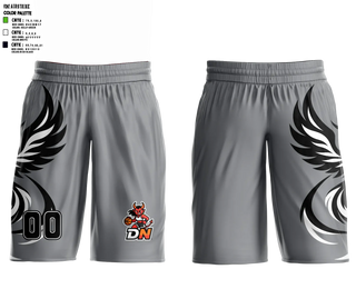 Womens Basketball Shorts, Demon Nation, Women's Basketball, Teamtime, Team time, sublimation, custom sports apparel, team uniforms, spirit wear, spiritwear, sports uniforms, custom shirts, team store, custom team store, fundraiser sports, apparel fundraiser