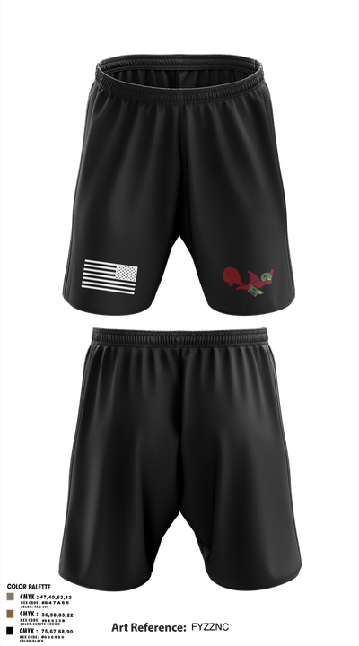 1-1 Attack Battalion, HHC, S2 65636649 Athletic Shorts With Pockets - 3
