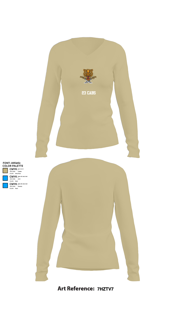 Womens Long Sleeve Vneck Shirt, 23 CABS, , Teamtime, Team time, sublimation, custom sports apparel, team uniforms, spirit wear, spiritwear, sports uniforms, custom shirts, team store, custom team store, fundraiser sports, apparel fundraiser