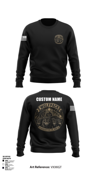 Crew Neck Sweatshirt, Headquarters Company, MRB HI, Army, Teamtime, Team time, sublimation, custom sports apparel, team uniforms, spirit wear, spiritwear, sports uniforms, custom shirts, team store, custom team store, fundraiser sports, apparel fundraiser