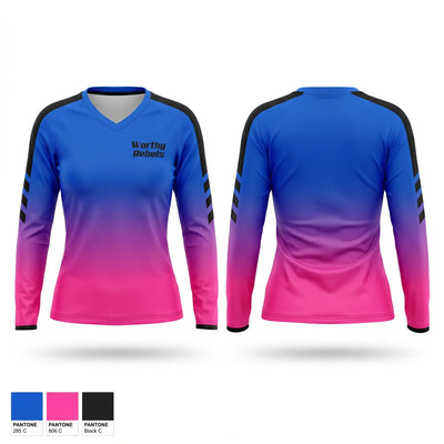 Worthy Rebels Women's Long Sleeve V-neck Shirt - 1