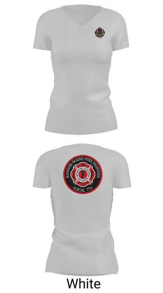 Womens Short Sleeve Vneck Shirt, Bangor fire, Fire Department, Teamtime, Team time, sublimation, custom sports apparel, team uniforms, spirit wear, spiritwear, sports uniforms, custom shirts, team store, custom team store, fundraiser sports, apparel fundraiser