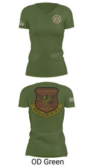 Womens Short Sleeve Vneck Shirt, Evangeline Parish Sheriffs Office S.R.T, Police, Teamtime, Team time, sublimation, custom sports apparel, team uniforms, spirit wear, spiritwear, sports uniforms, custom shirts, team store, custom team store, fundraiser sports, apparel fundraiser