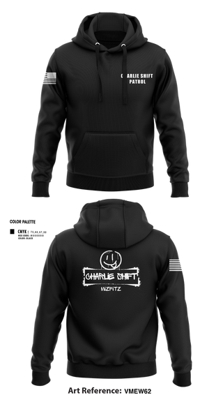 Hoodie, Charlie Shift Patrol, , Teamtime, Team time, sublimation, custom sports apparel, team uniforms, spirit wear, spiritwear, sports uniforms, custom shirts, team store, custom team store, fundraiser sports, apparel fundraiser