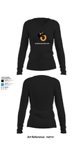Belchertown High School Cheer 34252098 Women's Long Sleeve V-neck Shirt - 10