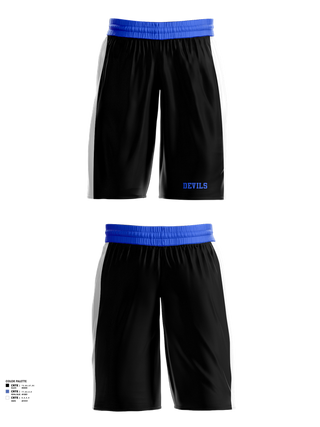 Mens Reversible Basketball Shorts, Devils, Men's Basketball, Teamtime, Team time, sublimation, custom sports apparel, team uniforms, spirit wear, spiritwear, sports uniforms, custom shirts, team store, custom team store, fundraiser sports, apparel fundraiser