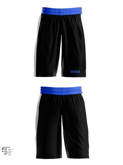 Devils 75049892 Mens Single Sided Basketball Shorts - 1