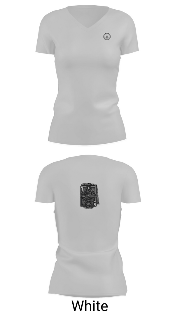 Womens Short Sleeve Vneck Shirt, Huntsville Police Department Bomb Squad, Police, Teamtime, Team time, sublimation, custom sports apparel, team uniforms, spirit wear, spiritwear, sports uniforms, custom shirts, team store, custom team store, fundraiser sports, apparel fundraiser
