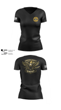 SWAT 23604037 Women's Short Sleeve V-neck Shirt - 100