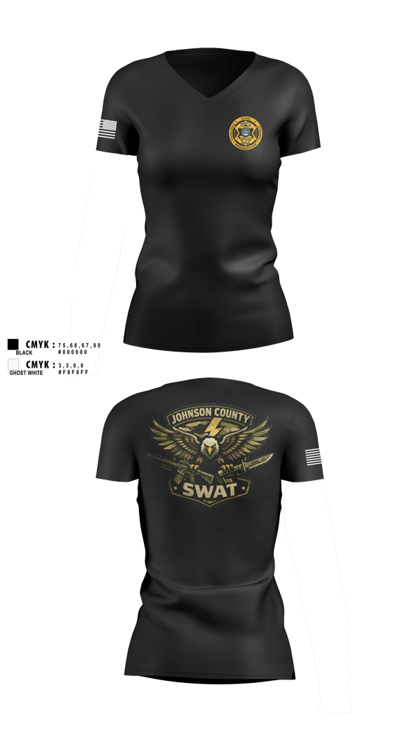 Womens Short Sleeve Vneck Shirt, SWAT, Police, Teamtime, Team time, sublimation, custom sports apparel, team uniforms, spirit wear, spiritwear, sports uniforms, custom shirts, team store, custom team store, fundraiser sports, apparel fundraiser