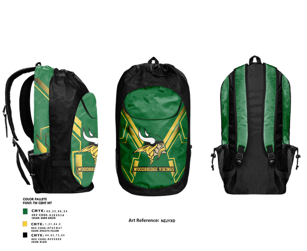 Gear Bag, Woodbridge Vikings, Women's Volleyball, Teamtime, Team time, sublimation, custom sports apparel, team uniforms, spirit wear, spiritwear, sports uniforms, custom shirts, team store, custom team store, fundraiser sports, apparel fundraiser