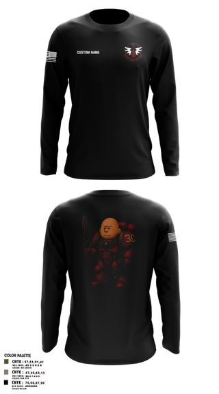 Long Sleeve Performance Shirt, CCo, 1-508PIR (OG), Army, Teamtime, Team time, sublimation, custom sports apparel, team uniforms, spirit wear, spiritwear, sports uniforms, custom shirts, team store, custom team store, fundraiser sports, apparel fundraiser