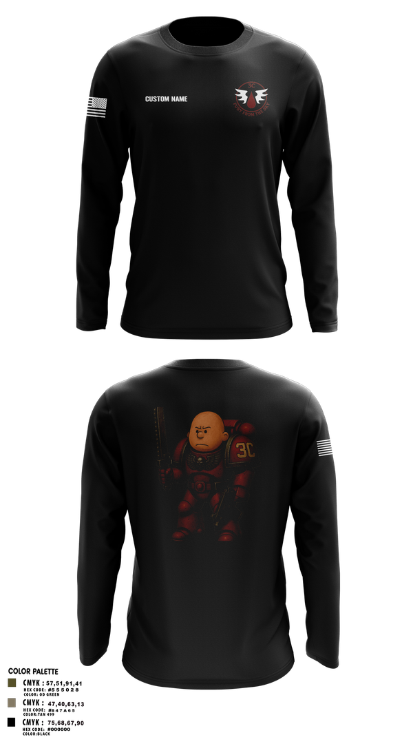 Long Sleeve Performance Shirt, CCo, 1-508PIR (OG), Army, Teamtime, Team time, sublimation, custom sports apparel, team uniforms, spirit wear, spiritwear, sports uniforms, custom shirts, team store, custom team store, fundraiser sports, apparel fundraiser