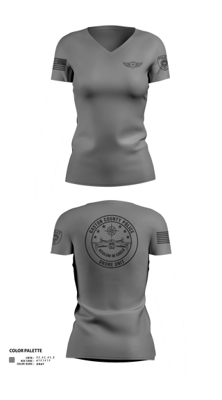 Womens Short Sleeve Vneck Shirt, Drone Unit, Police, Teamtime, Team time, sublimation, custom sports apparel, team uniforms, spirit wear, spiritwear, sports uniforms, custom shirts, team store, custom team store, fundraiser sports, apparel fundraiser