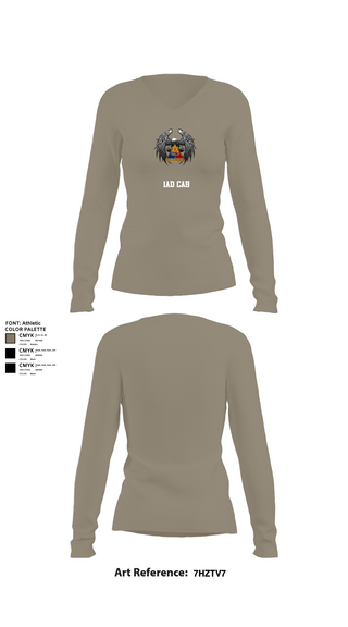 Womens Long Sleeve Vneck Shirt, 1AD CAB, , Teamtime, Team time, sublimation, custom sports apparel, team uniforms, spirit wear, spiritwear, sports uniforms, custom shirts, team store, custom team store, fundraiser sports, apparel fundraiser